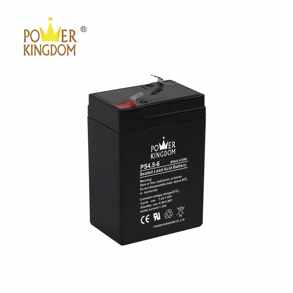 Power Kingdom rechargeable lead acid battery 6v4.5ah