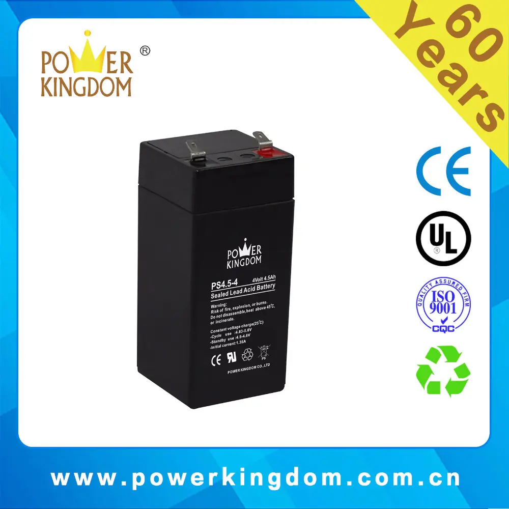 Storage lead acid battery 4v4.5 battery for UPS equipment and Electric tools