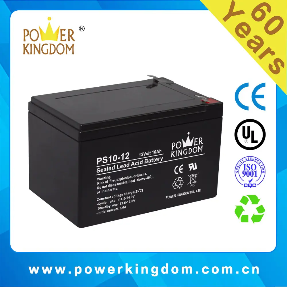 shenzen power kingdom 12v 10ah 12v lead acid battery for alarm system