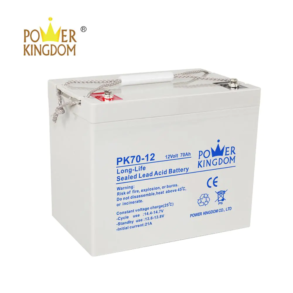 Power Kingdom 12V 70AH sealed lead acid battery for UPS system