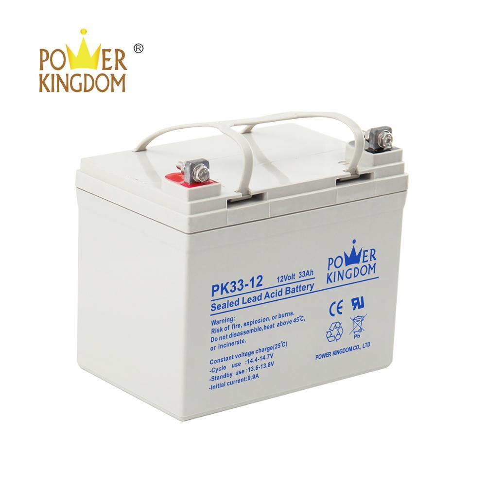 Power Kingdom vrla battery 12 v 33ah with CE ISO