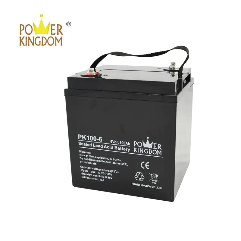 rechargeable lead acid battery 6v 100ah with 3 years warranty