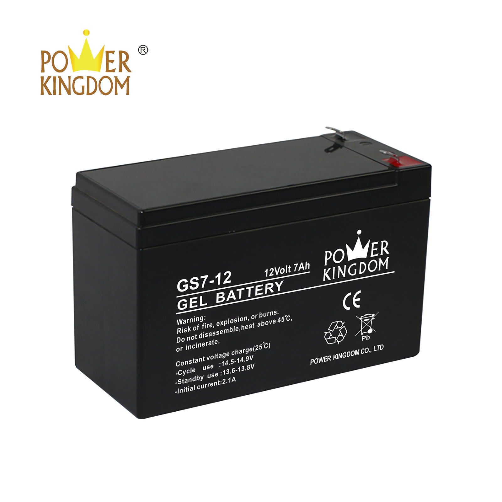 12v 7ah 20hr rechargeable SLA VRLA GEL battery for UPS alarm security system