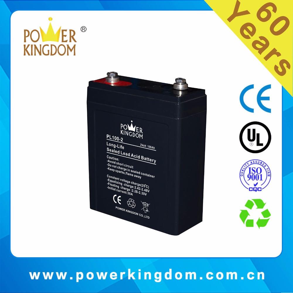 Hot telecom battery 2V 100Ah solar battery 2v