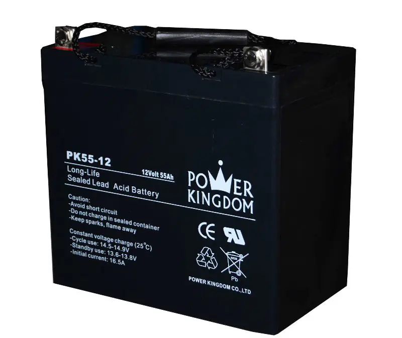 high quality deep cycle agm VALR battery 12v 55ah UPS usage 10hr