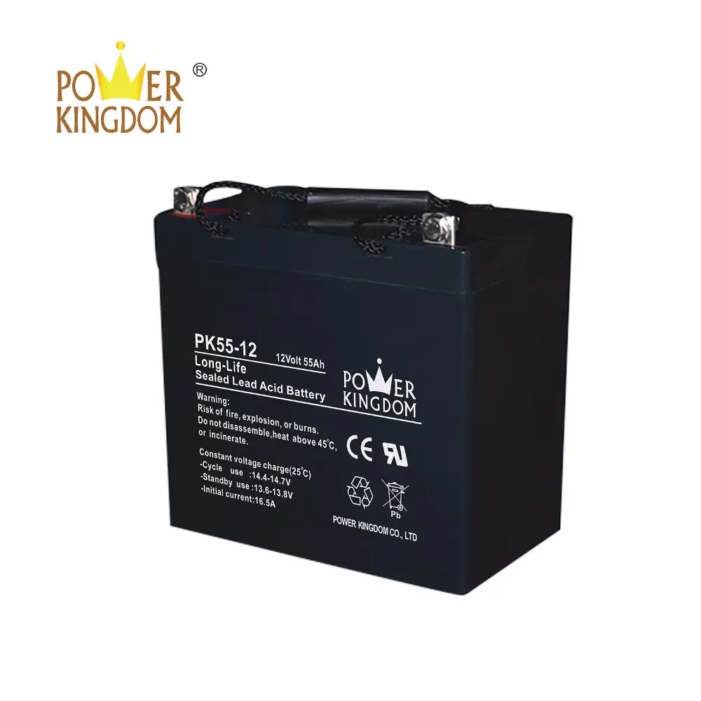 high quality deep cycle agm VALR battery 12v 55ah UPS usage 10hr