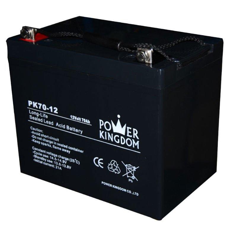 High Quality deep cycle battery 12v 70ah for solar power system with 2 years warranty