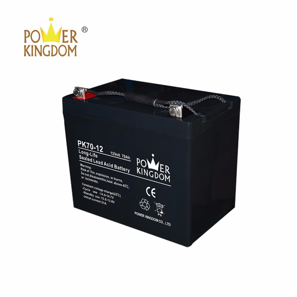 High Quality deep cycle battery 12v 70ah for solar power system with 2 years warranty