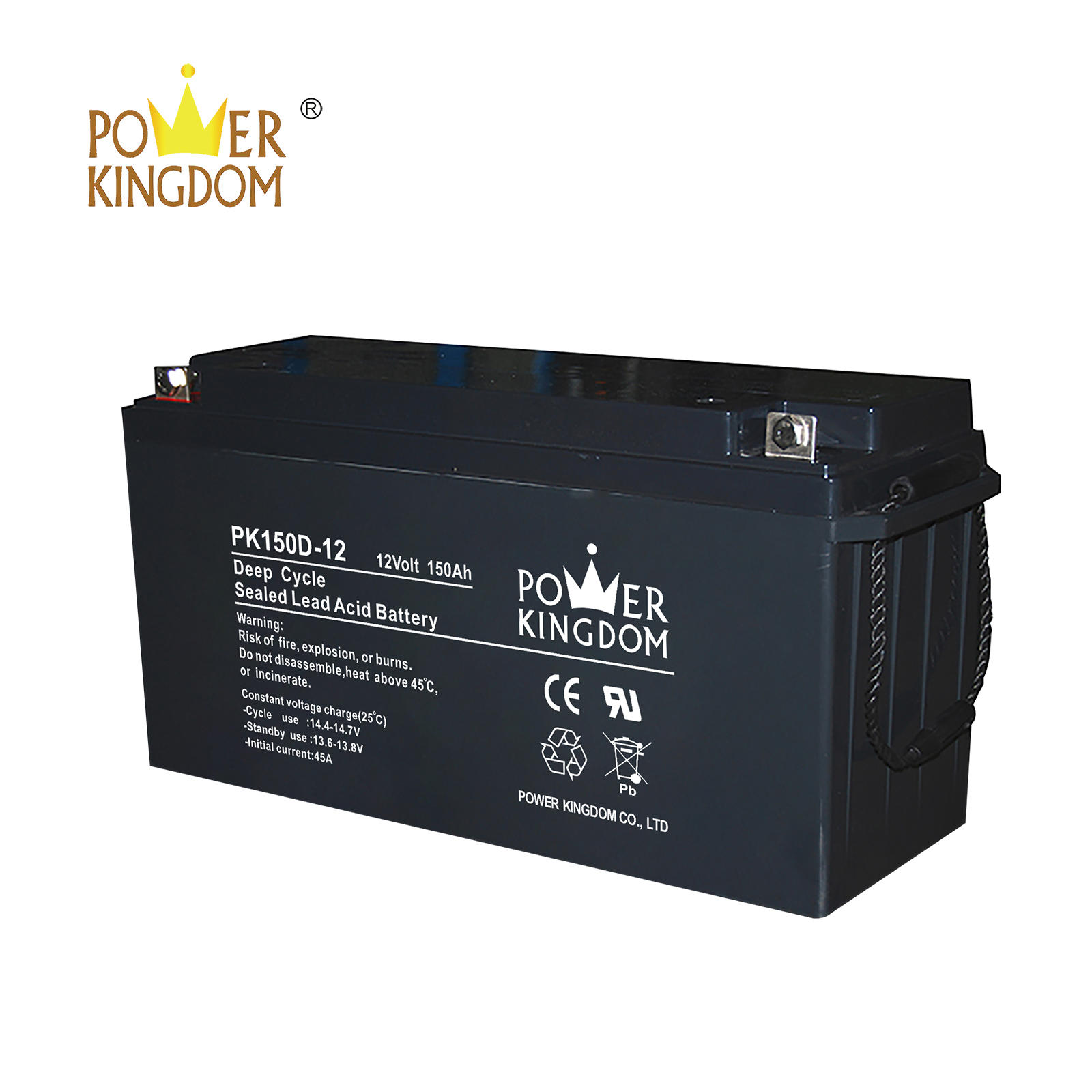 Top quality power kingdom battery for UPS or solar system