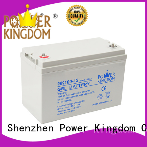 Power Kingdom high consistency rechargeable sealed lead acid battery factory solor system