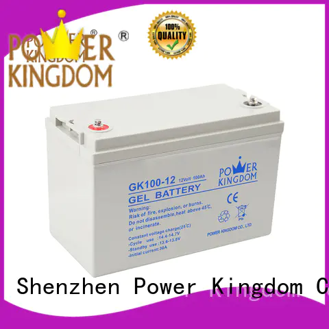 Power Kingdom high consistency rechargeable sealed lead acid battery factory solor system