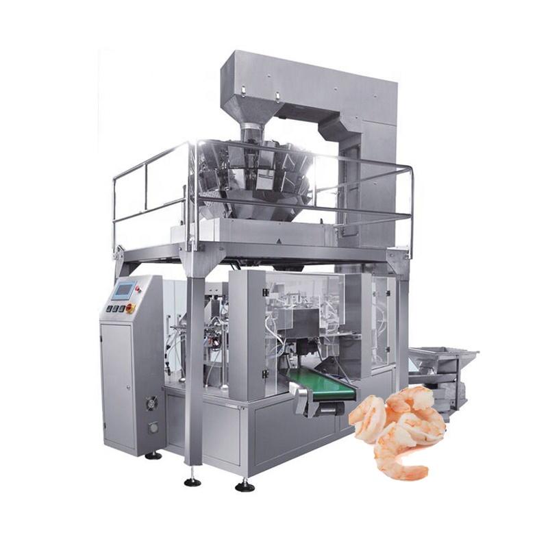 Cooked, IQF Frozen Shrimp Clam Sea food Packing Machine