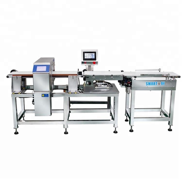 Automatic combination metaldetector with check weigher