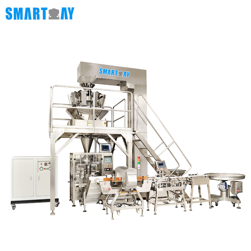 Smart Weigh Automatic Dried Fruit/Nuts Quad Bag Packing Machine Line