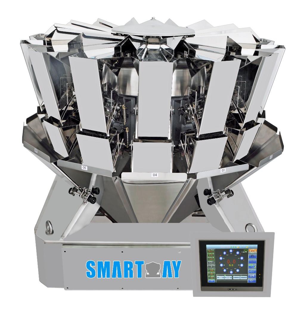 14 Head Modular Control Multihead Weigher For Biscuit Or Goody Pet Food Packing Machine