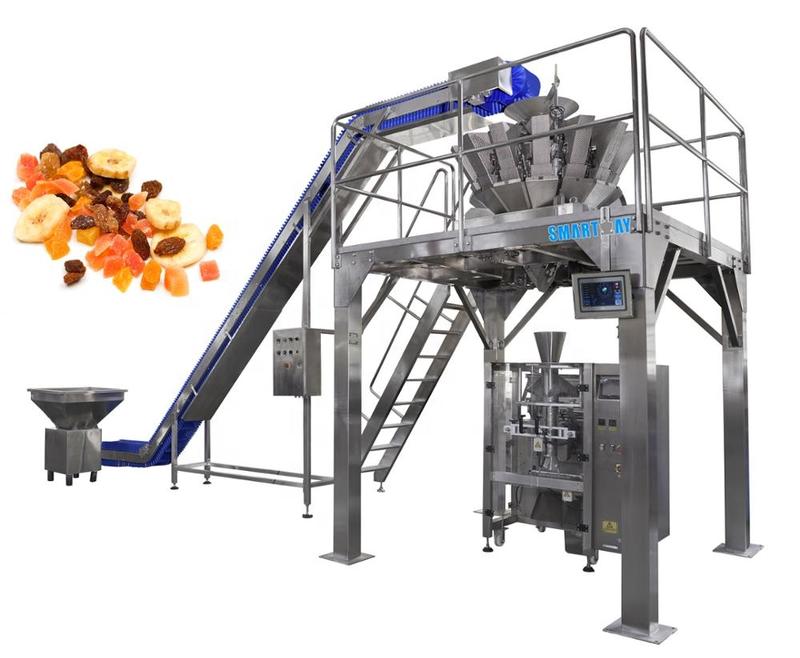 Automatic multihead vertical packing machine with multihead scale