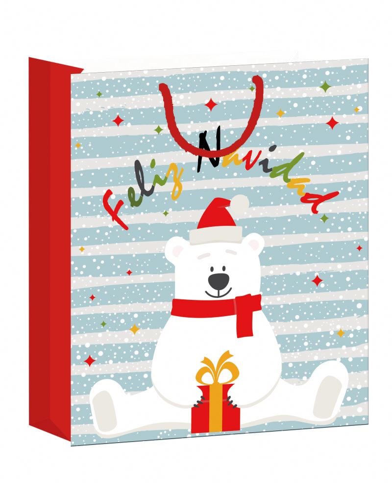 Ultimo Arrivo Natale Carino Cartone Animato Stampato Sacchetto di Carta Maniglia di Carta Maniglia