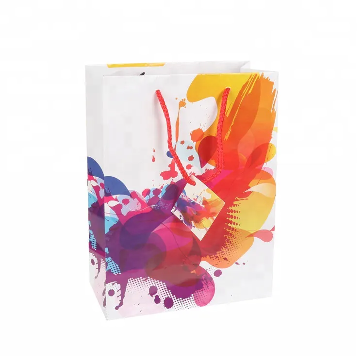 Hot Sale Custom Creative Graffiti Printing Clothing Tote Paper Bag Packaging