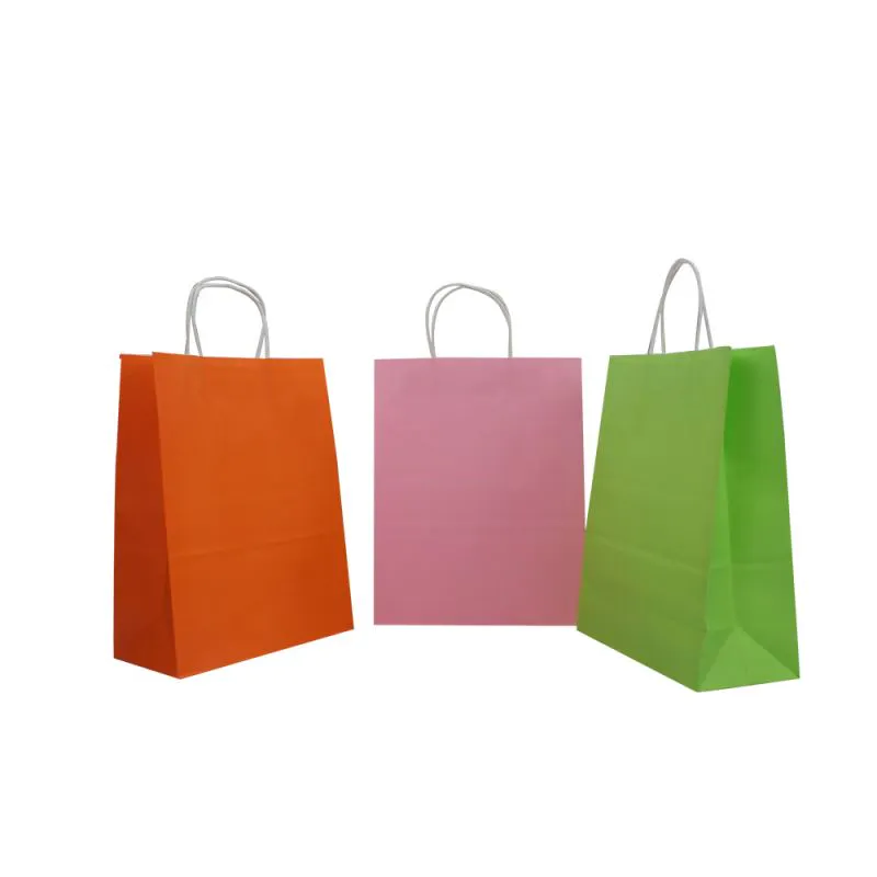 Most popular package bag kraft paper promotional plain kraft paper bag