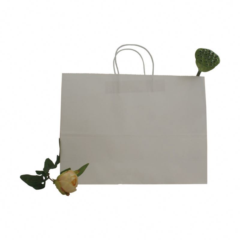 Factory supply kraft paper gift bag with handle recycled kraft paper bag custom