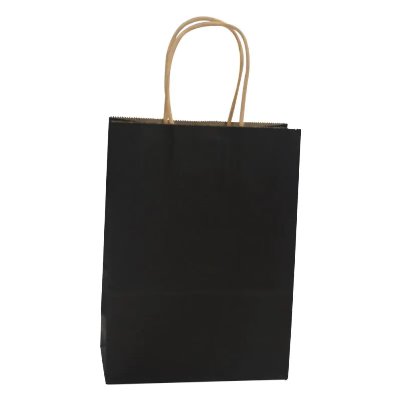 Latest product kraft paper bag packaging customizable black kraft bag