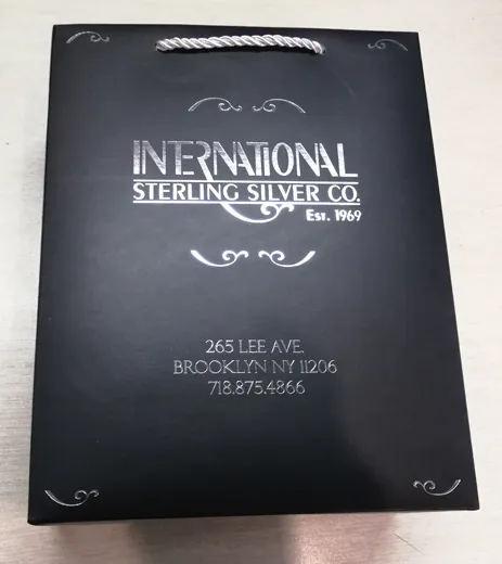 Black Print Customized Paper Shopping Bag