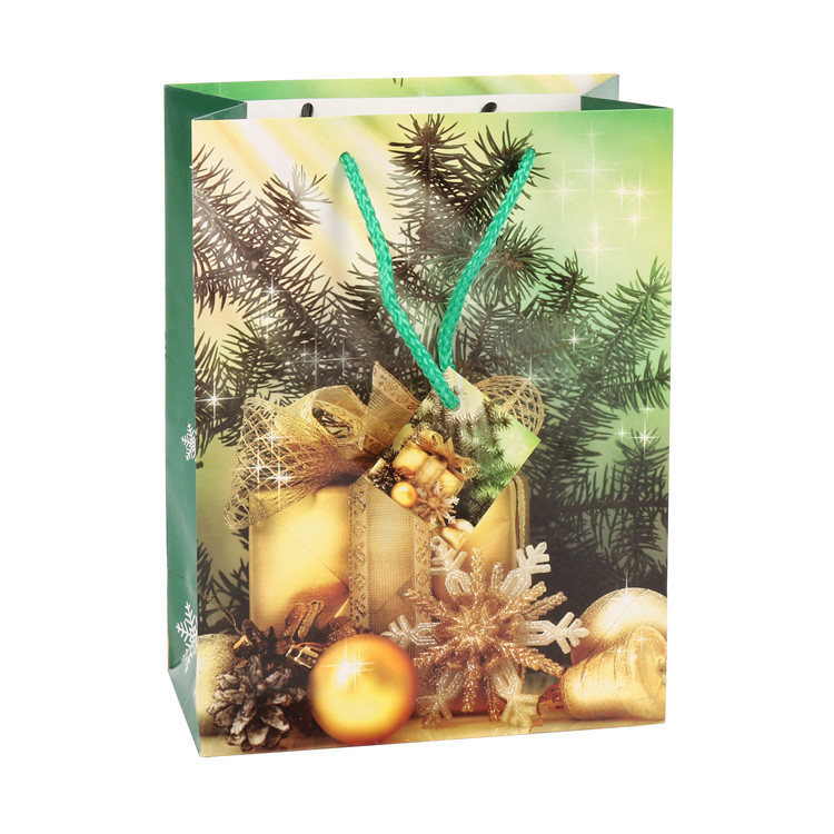 Top Quality Christmas Party Luxury Reusable Decorative Paper Gift Bags With Handles