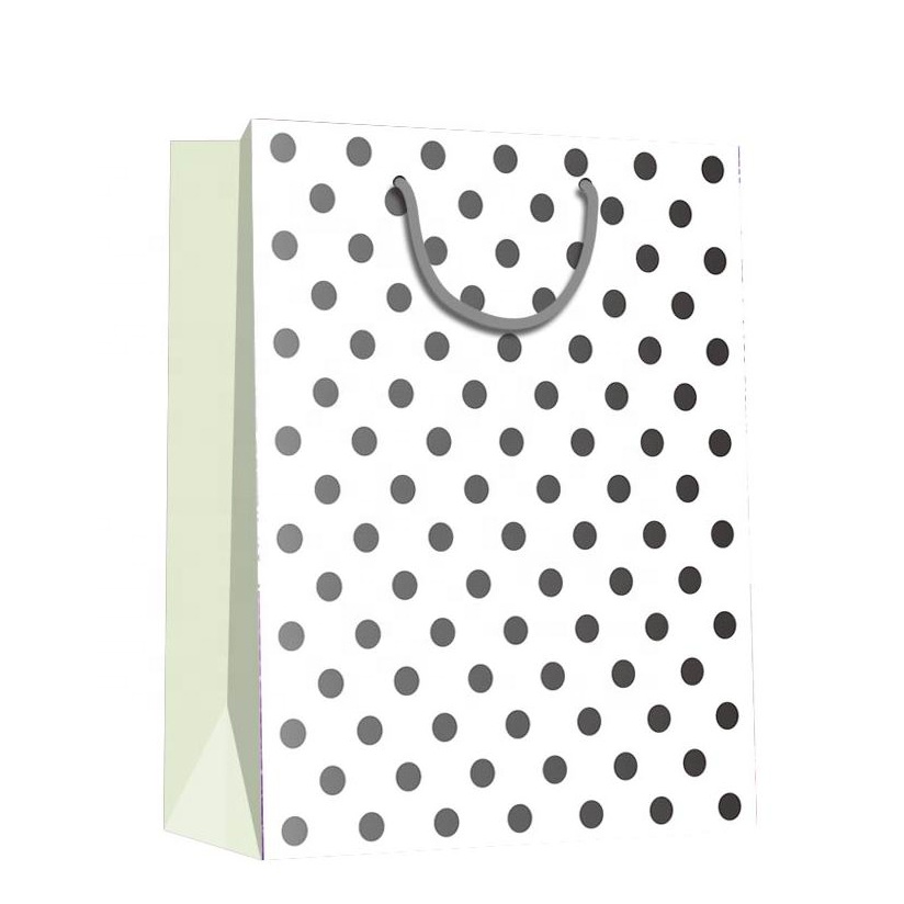 2019 Haut de la Qualité Réutilisable Cercle Gris de la Maine de la Main Simple Design Dame Shopping Papier Cadeau Sacs Cadeau