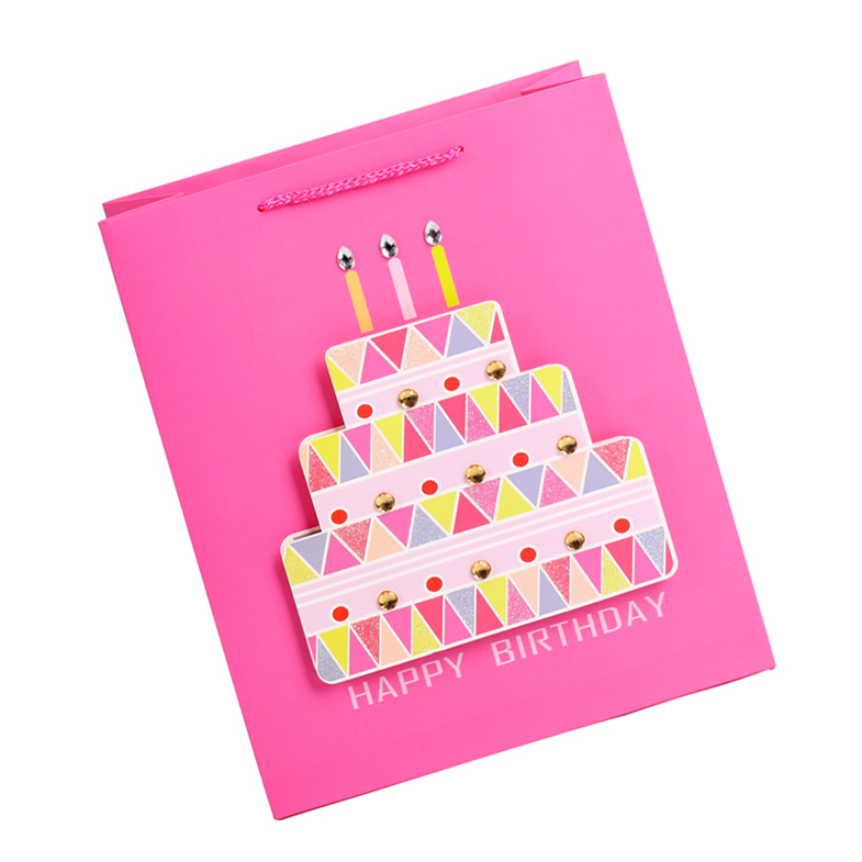 Stock Borrse di Imballaggio della Carta del partito della torta promozione adorabile della torta kraft con la stampa del logo