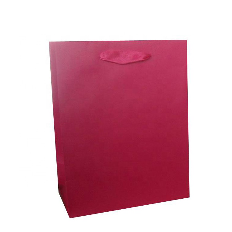 Luxe Durable Personnalisé Imprimé De Détail Rouge Brillant Bouteille de Vin d'Emballage Sac de Papier Cadeau Avec Poignée de Corde