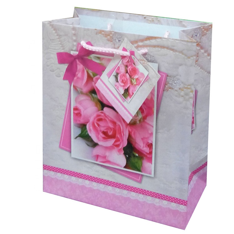 Vente en Gros Nice Sac à provisions à la mode / sac-cadeau / sac de papier personnalisé impression avec carte