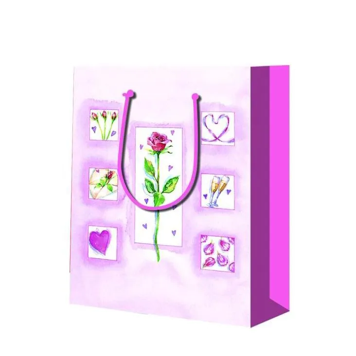Wholesale Nice Fashionable Large Capacity Paper Gift Bag Printing Butterfly For Birthday