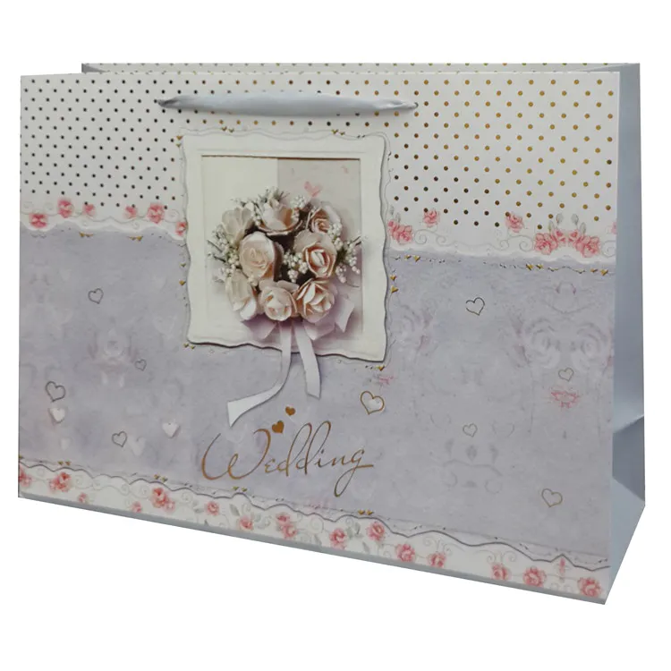 High Quality New Design Wrapping Paper Tote Wedding Gift Bags
