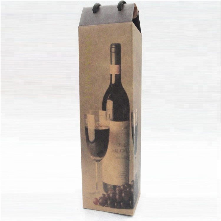 Barato Color Botella de Lujo Botella de Moda Regalo de Moda Impresión Personalizada Compras Bolso de Papel de Vino