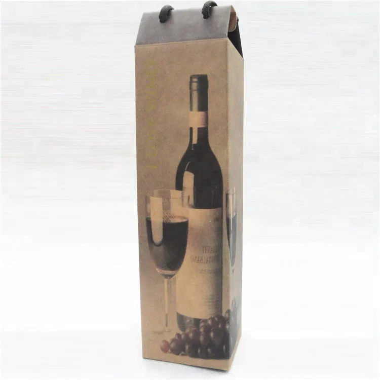 Cheap Price Color Luxury Bottle Fashion Gift Custom Print Shopping Wine Paper Bag