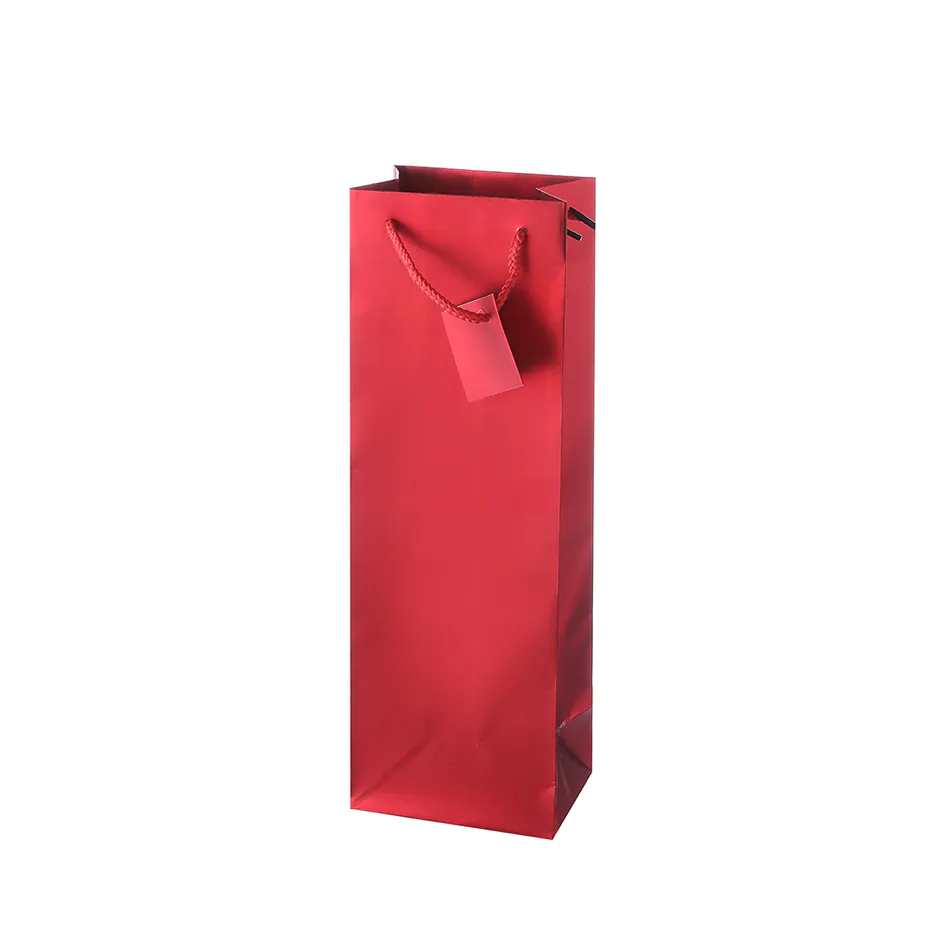 Best Selling Red Easy Carry Decorative Foldable Paper Shopping Bag With Handles