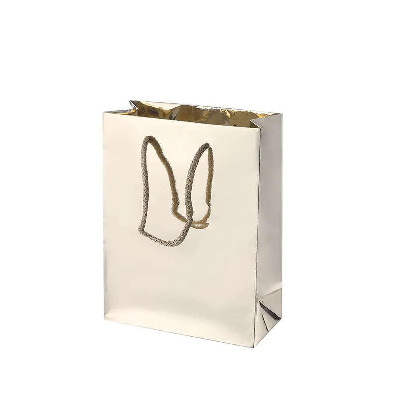 Bulk holographic paper bag factory for daily shopping