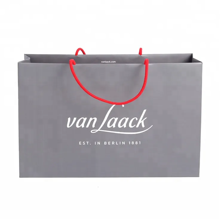 2019 New Style Recyclable Cheap Price Red Twist Handle Printing Paper Bag