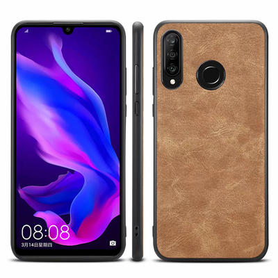 Retro Luxury PU Leather Mobile Phone Back Cover For Huawei P30 Lite Case