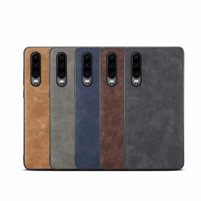 Wholesale High Quality P30Back PU Leather Mobile Phone Cover Case for Huawei P30 Cover Case