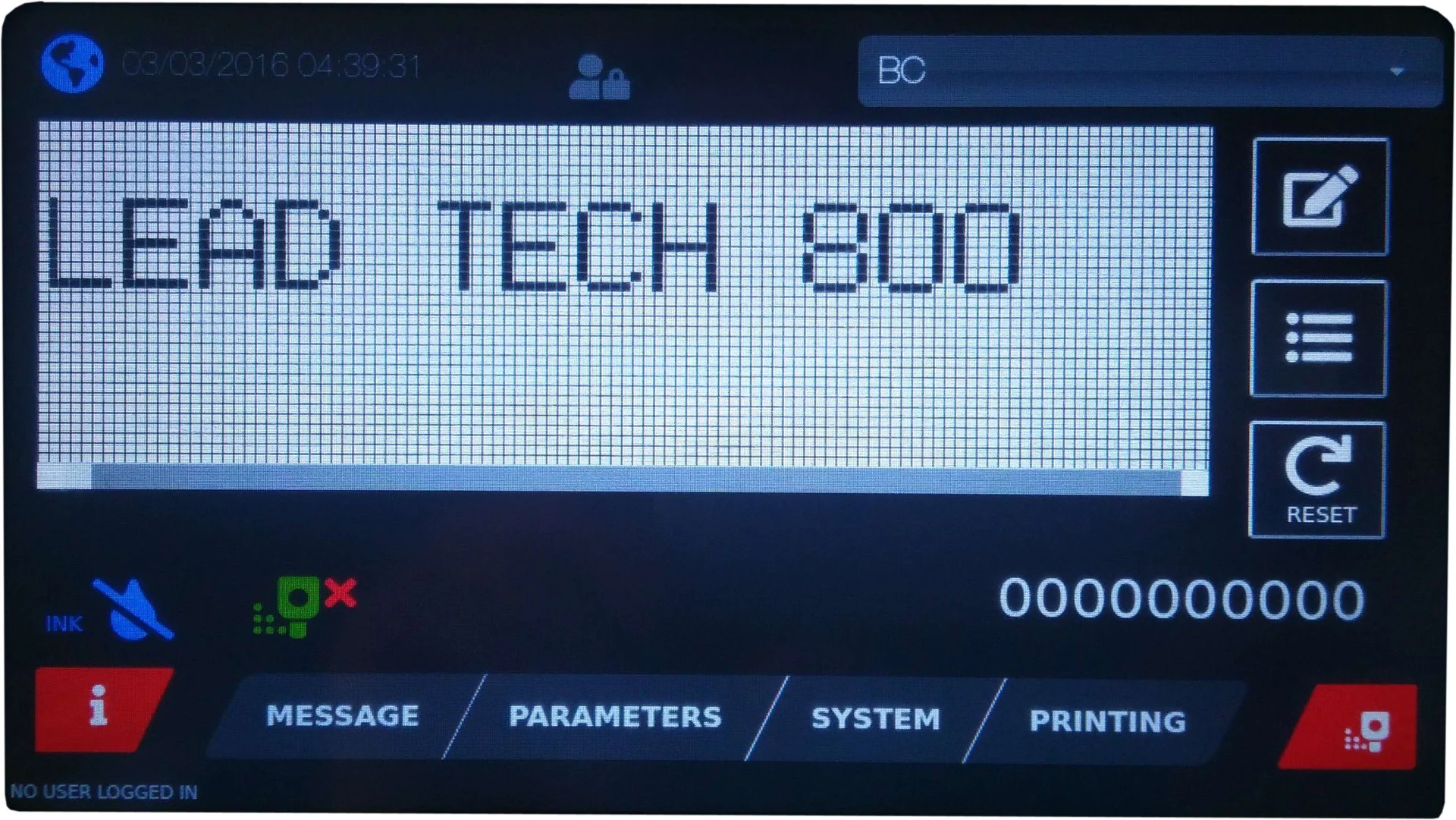 Lead Tech Lt800 Egg Food Packing Coding Cij Inkjet Printer
