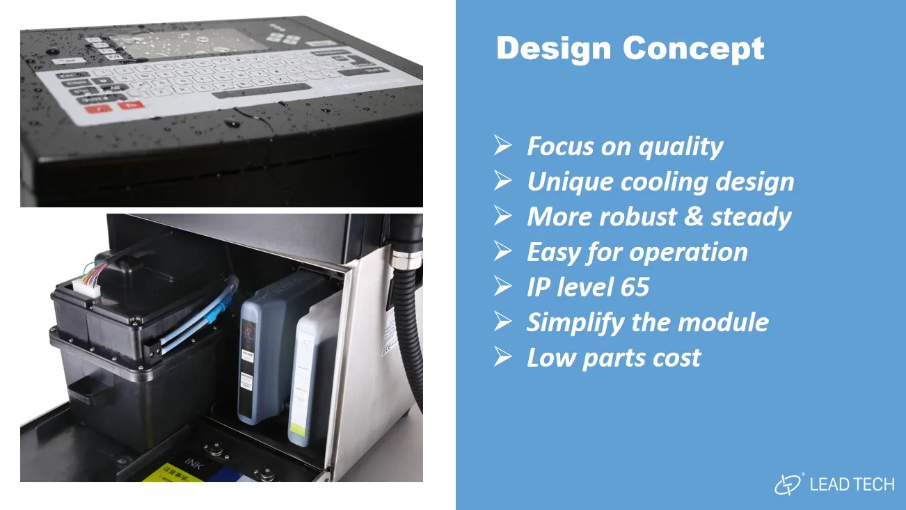 Lead Tech Lt760 PVC Pipe Coding Cij Inkjet Printer