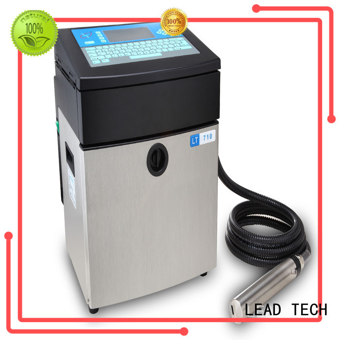 LEAD TECH Latest continuous inkjet printer good heat dissipation for daily chemical industry printing