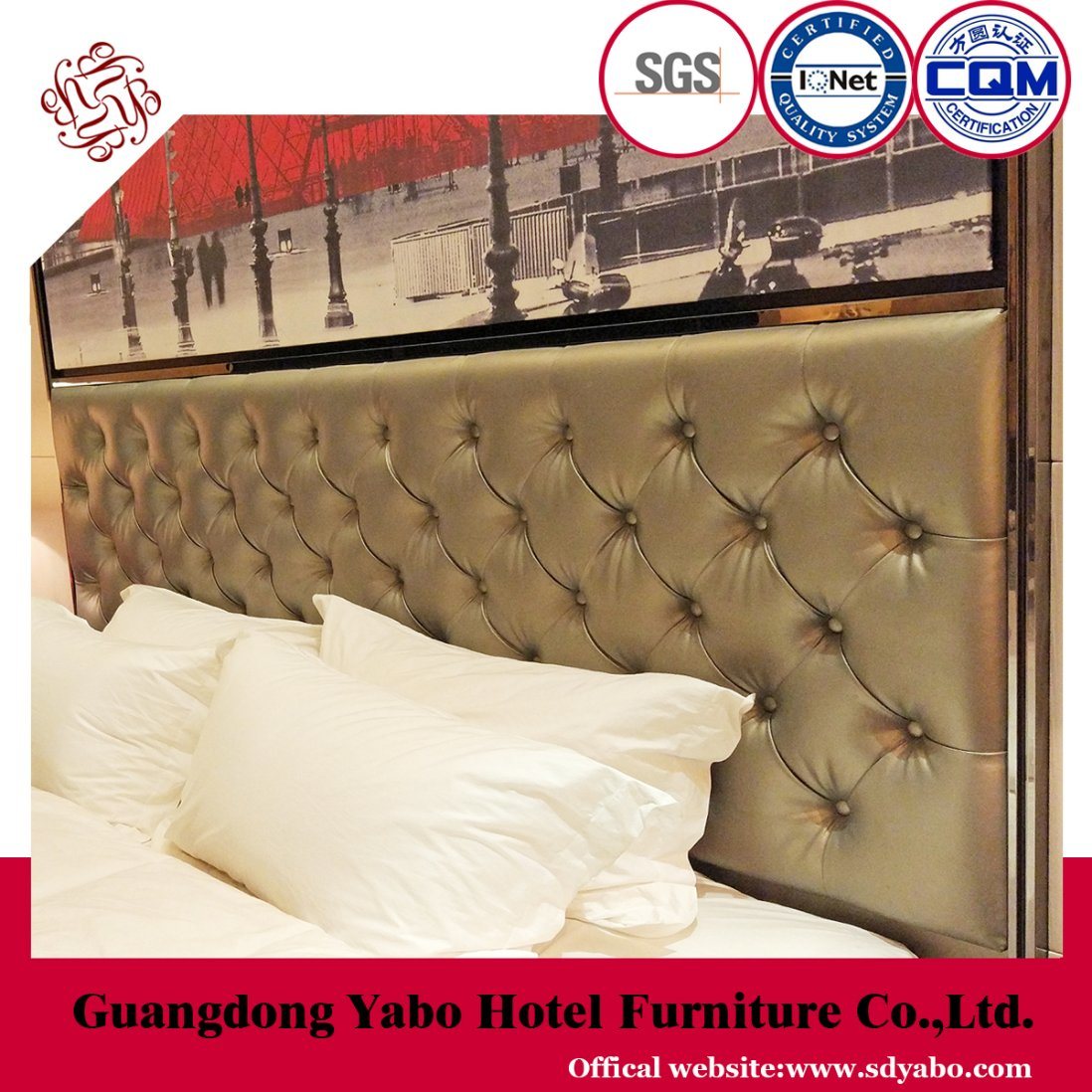 Modern Star Hotel Bedroom Leather Headboard (YB-HE-1)