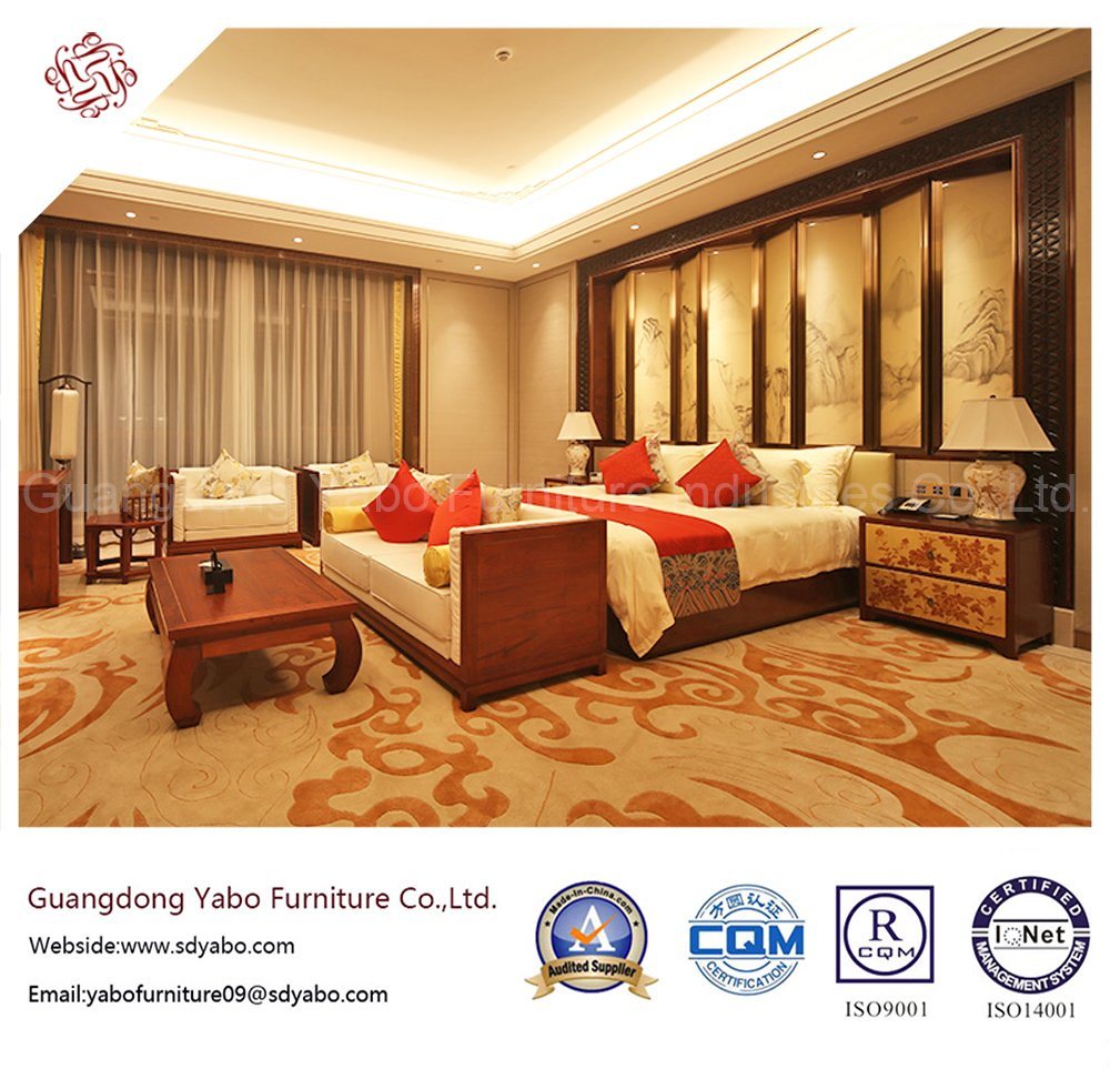 Commerical Hotel Furniture with Chinese Style Wooden Bed (YB-GN-10)