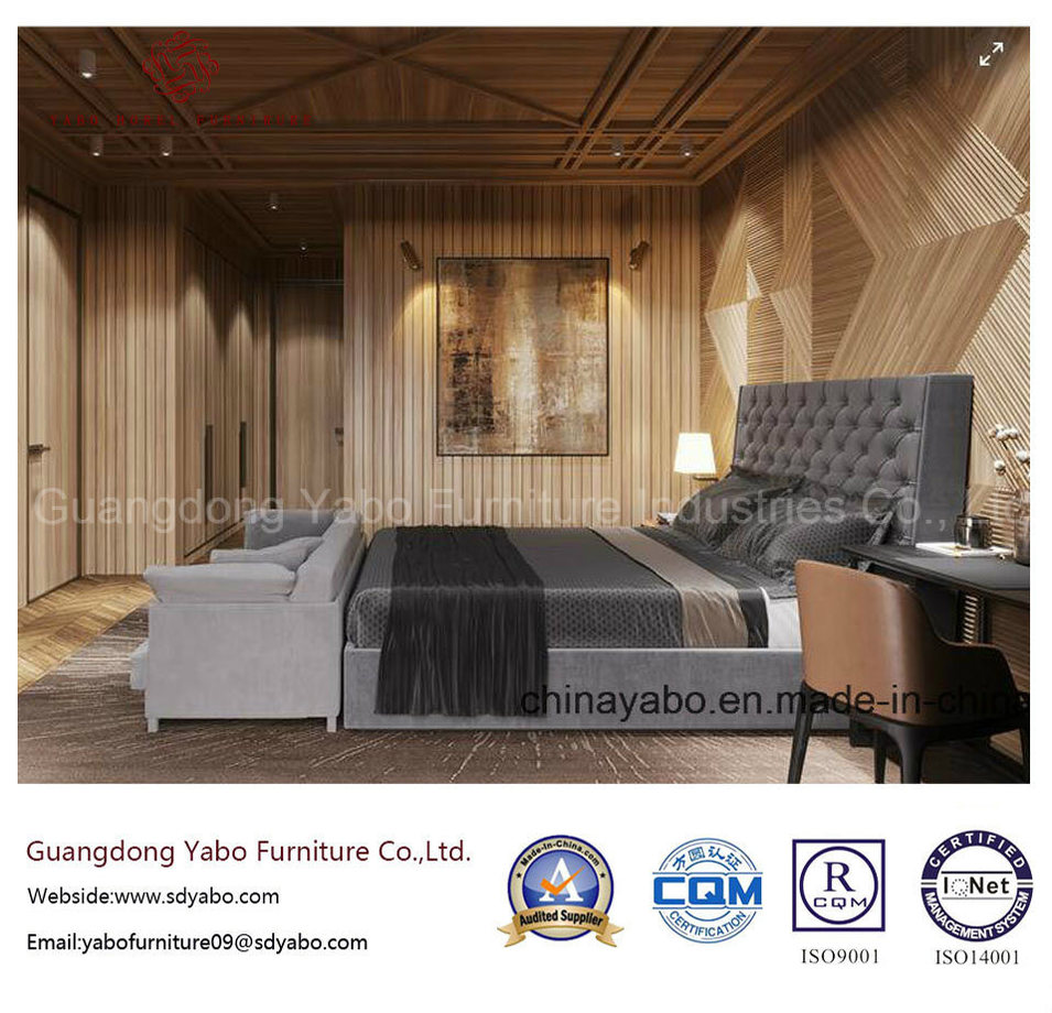 Dark Color Hotel Bedroom Furniture with Wood Furnishing Set (YB-WS21-1)