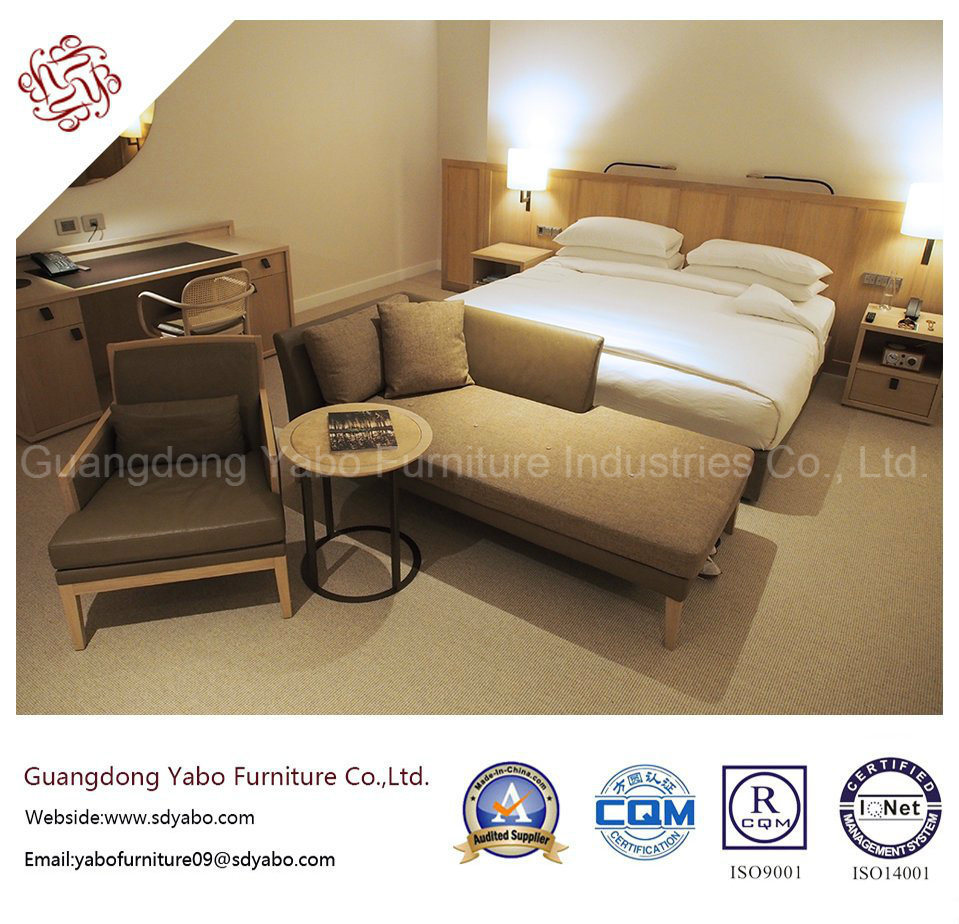 Modern Hotel Bedroom Furniture with Wooden Armchair (YB-S-16)