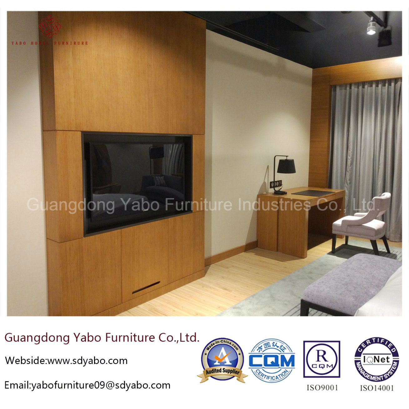 Modern Hotel Bedroom Furniture with Residential Furnishing Set (YB-816-1)