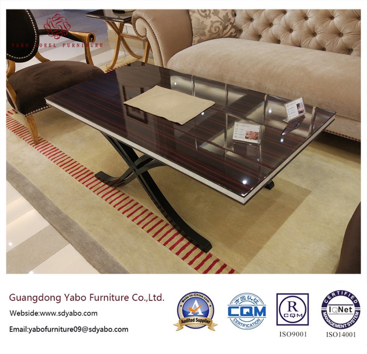 Modern Hotel Furniture with Lobby Polishing Coffee Table (YB-F-002-1)