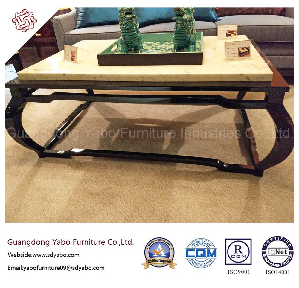 Chinese Style Hotel Furniture with Lobby Marble Coffee Table (YB-D-25-1)